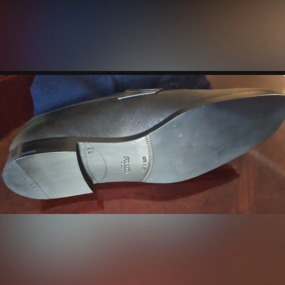 Prada Saffiano leather Penny Loafers - Picture 5 of 9